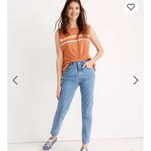 Madewell Pinstripe High Rise Jeans